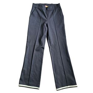 Vilagallo Women's‎ Straight-leg Embroidered Hem Black Pants Size EU 38/ US S - 6